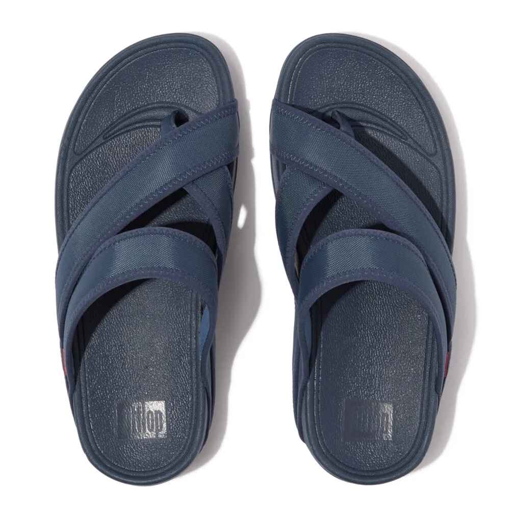 รองเท้าแตะแบบหูหนีบ ผู้ชาย รุ่น SLING MENS WATER-RESISTANT FABRIC TOE-POST SANDALS