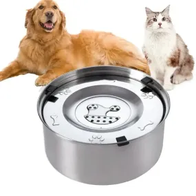 Anti-Spill Stainless Steel Dog Water Bowl