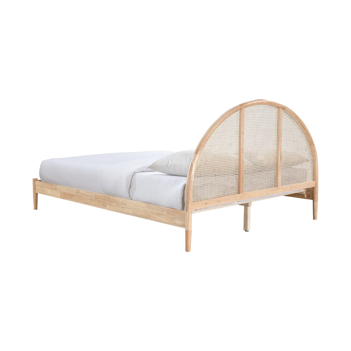 Avery Arch Rattan King Bed (Oak)