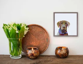 Best Friend - Brown Lab Mini Framed Canvas