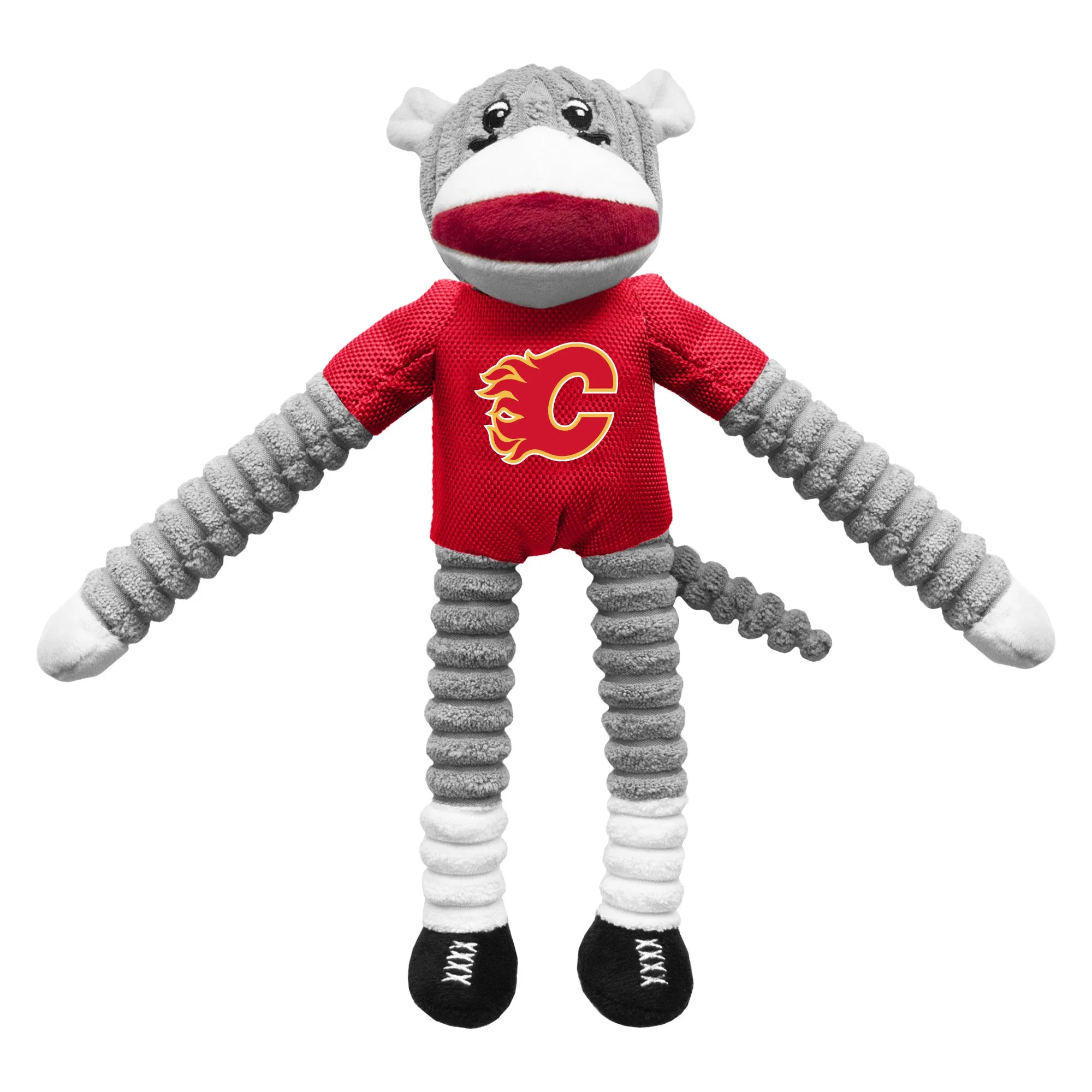 Calgary Flames Team Sock Monkey Pet Toy