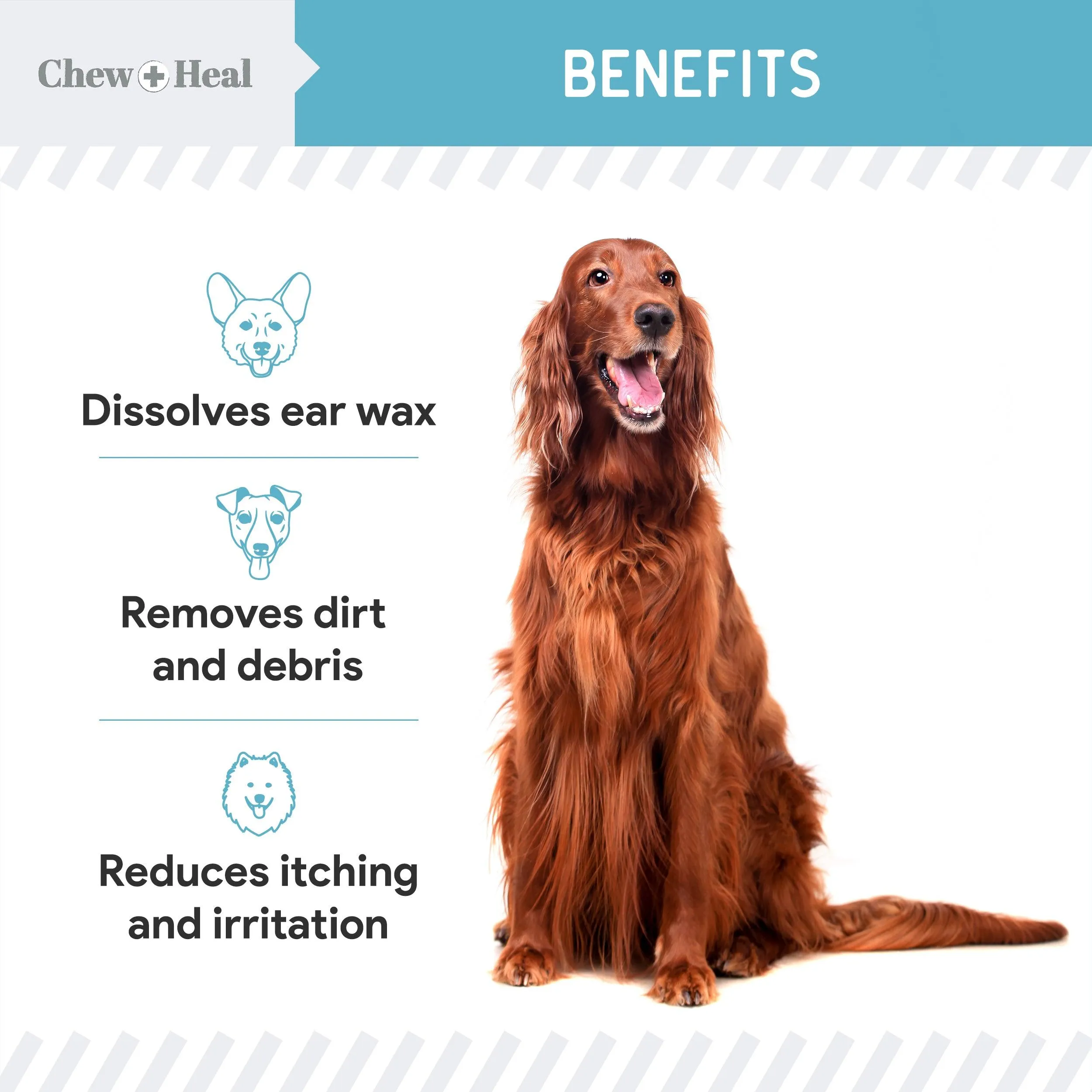 Chew   Heal Dog and Cat Ear Cleaner Drops