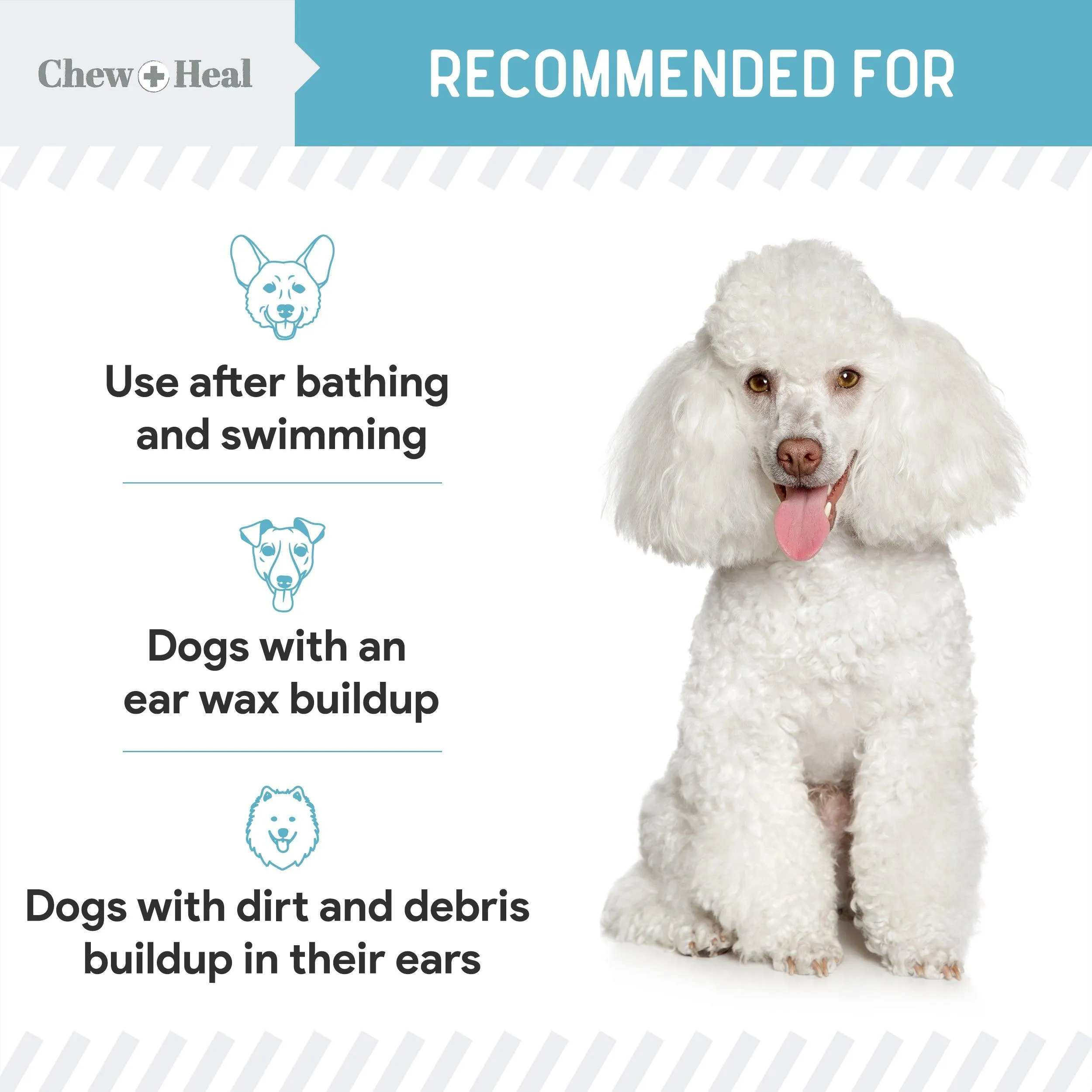 Chew   Heal Dog and Cat Ear Cleaner Drops