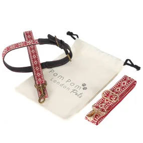 Collar and Lead Set - Cranberry