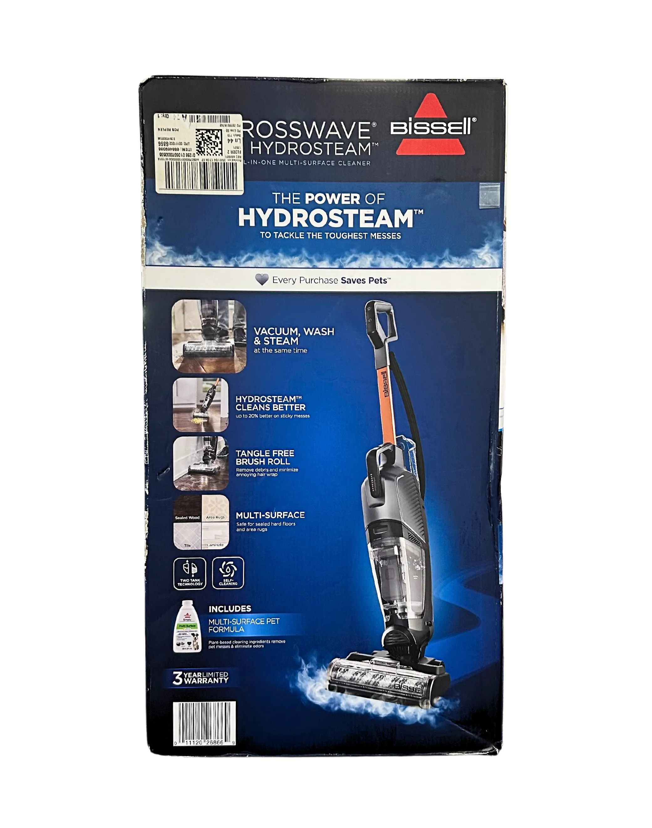 CrossWave® HydroSteam® Plus Multi-Surface Wet Dry Vac