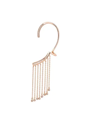 Dubai Tassel Ear Climber Left Rosegold