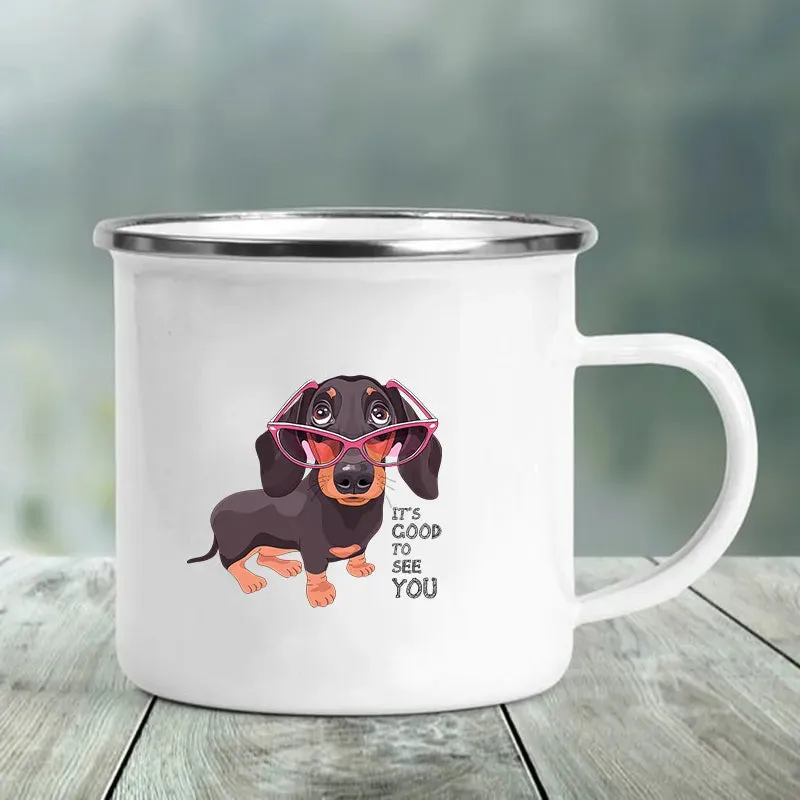 Enamel Mug 'I Love Dachshunds'