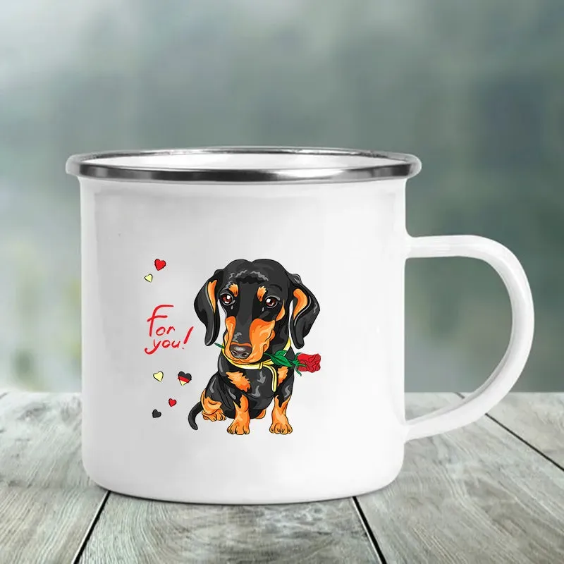 Enamel Mug 'I Love Dachshunds'