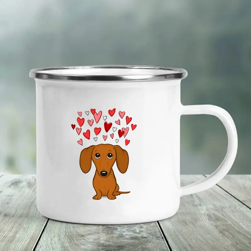 Enamel Mug 'I Love Dachshunds'