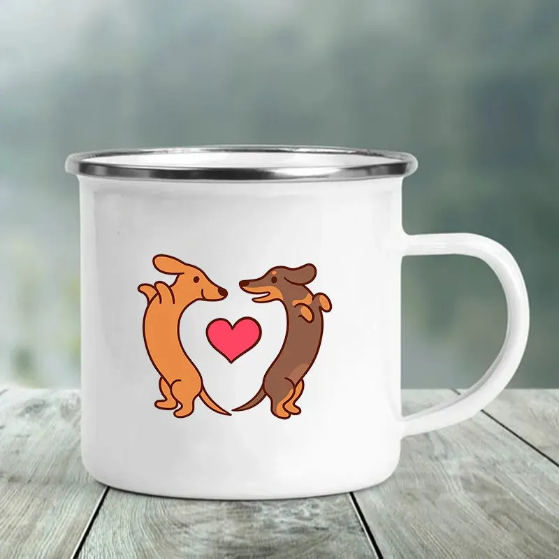 Enamel Mug 'I Love Dachshunds'