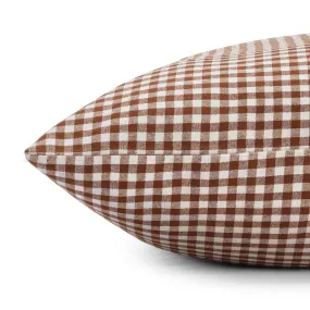 Heather Taylor Home x TFD Mini Gingham Nutmeg Dog Bed