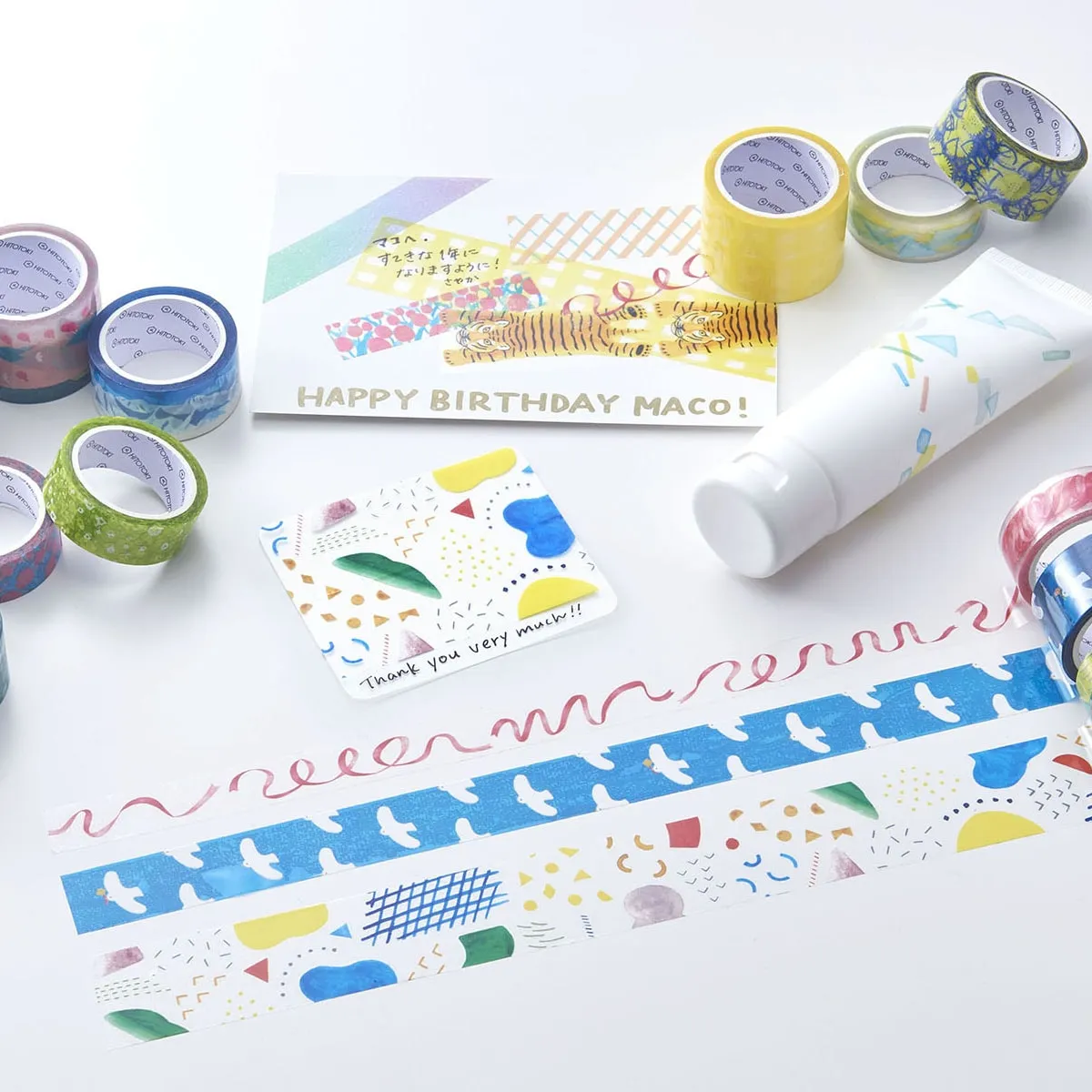 Hitotoki Soda Transparent Masking Tape (Plant)