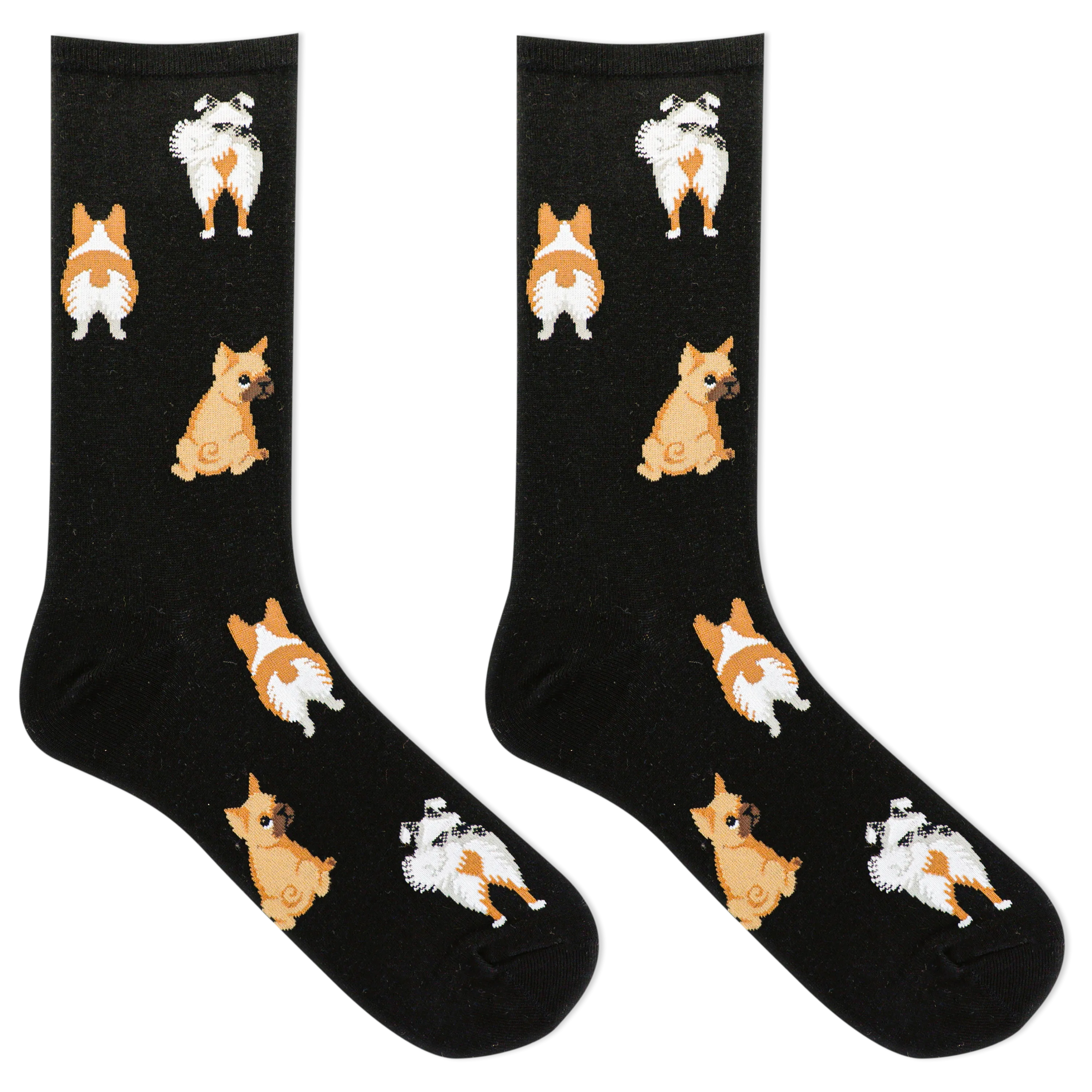 HOTSOX Women's Dog Tails Crew Sock