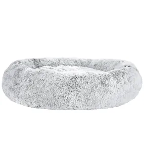 Pet Bed Dog Cat 110cm Calming Extra Large Soft Plush Light Charcoal