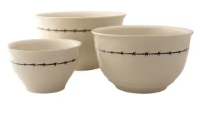 "Barbwire" Mixing Bowls - 3 Piece Set