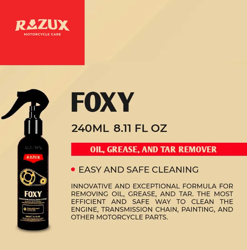 Razux Foxy 240ml (Chain cleaner, oil grease and tar remover)