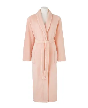 Women's Dusky Pink Fleece Supersoft Dressing Gown